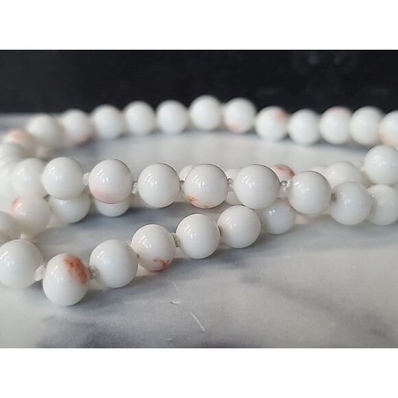 Double-Stranded Glass Beaded Necklace Vintage, READ - Picture 8 of 10